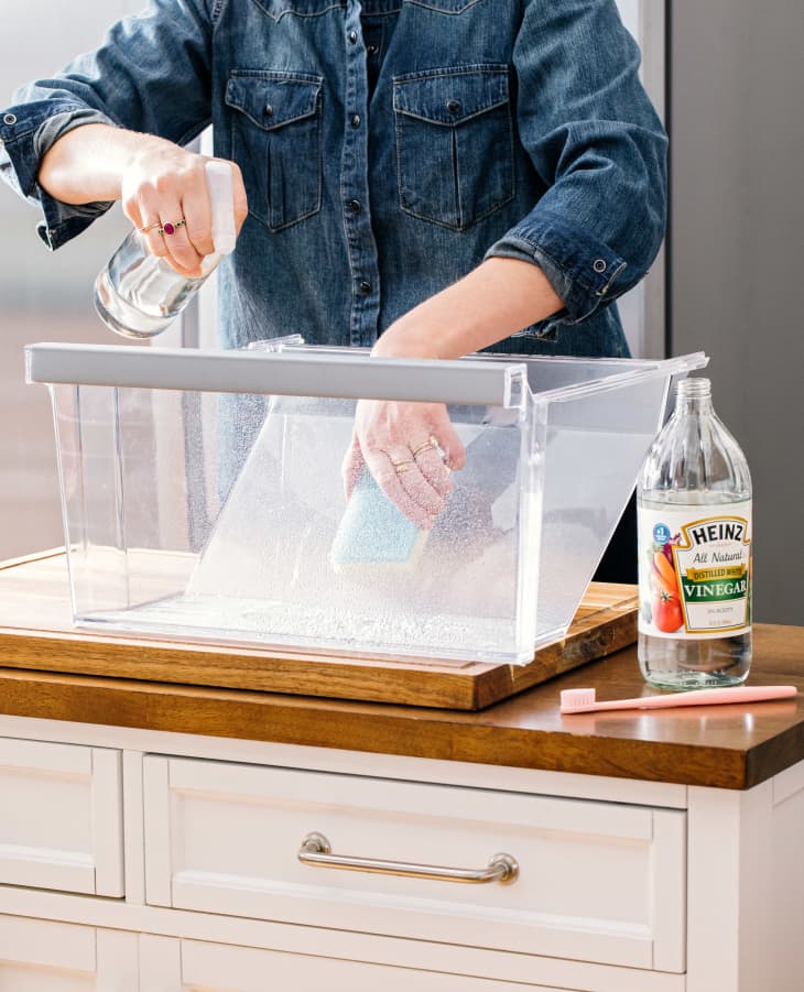 We Tried 5 Methods to Clean Sticky Fridge Drawers — And the Winner Is